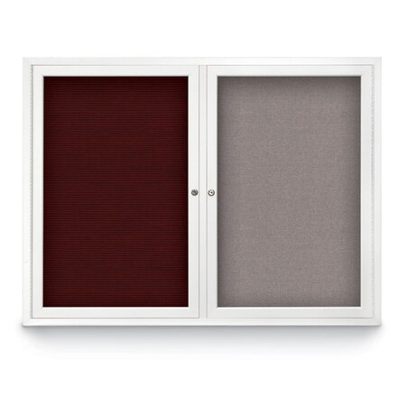 United Visual Products Corkboard, Amethyst/Black, 60" X36" UV405-BLACK-AMETHY